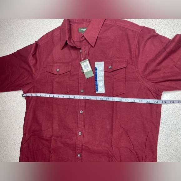 NWT Eddie Bauer Cotton Button Down Long Sleeve Shirt Size Large - Picture 8 of 8